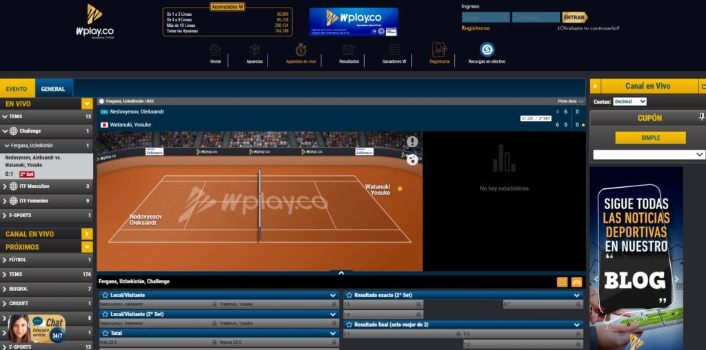 Apuestas en Vivo Wplay