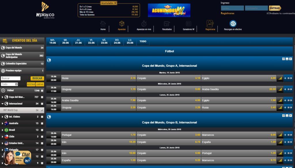 Wplay Apuestas de Fútbol
