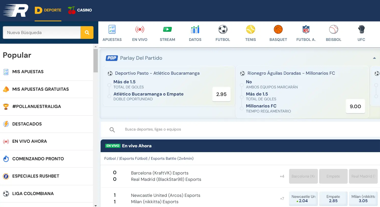 Rushbet Apuestas Deportivas